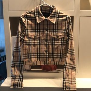 Gently warn authentic Burberry denim jacket